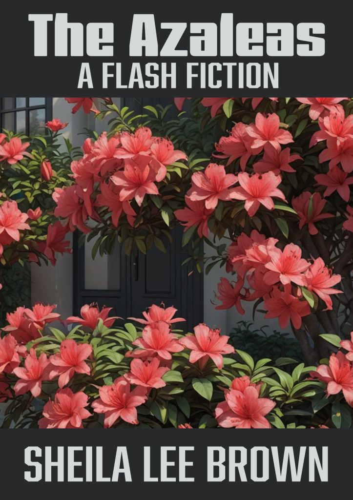 Flash fiction cover with red azaleas.
