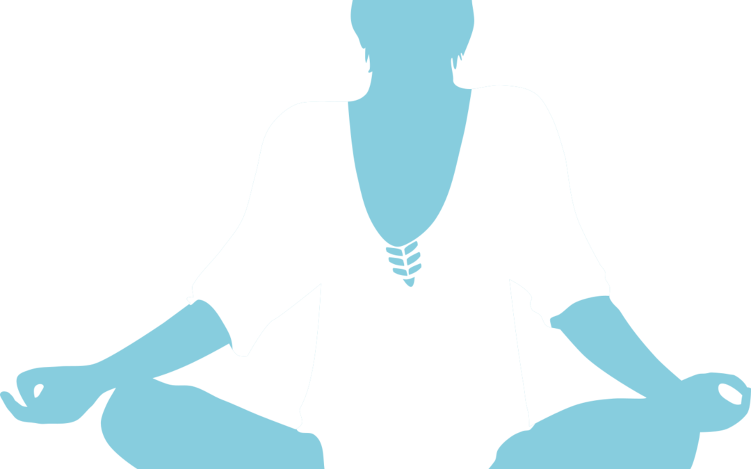 Graphic by Sheila Lee Brown of woman meditating.