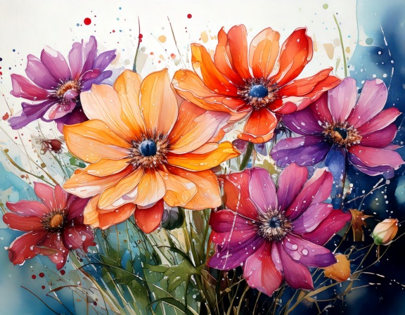 AI image of flowers.