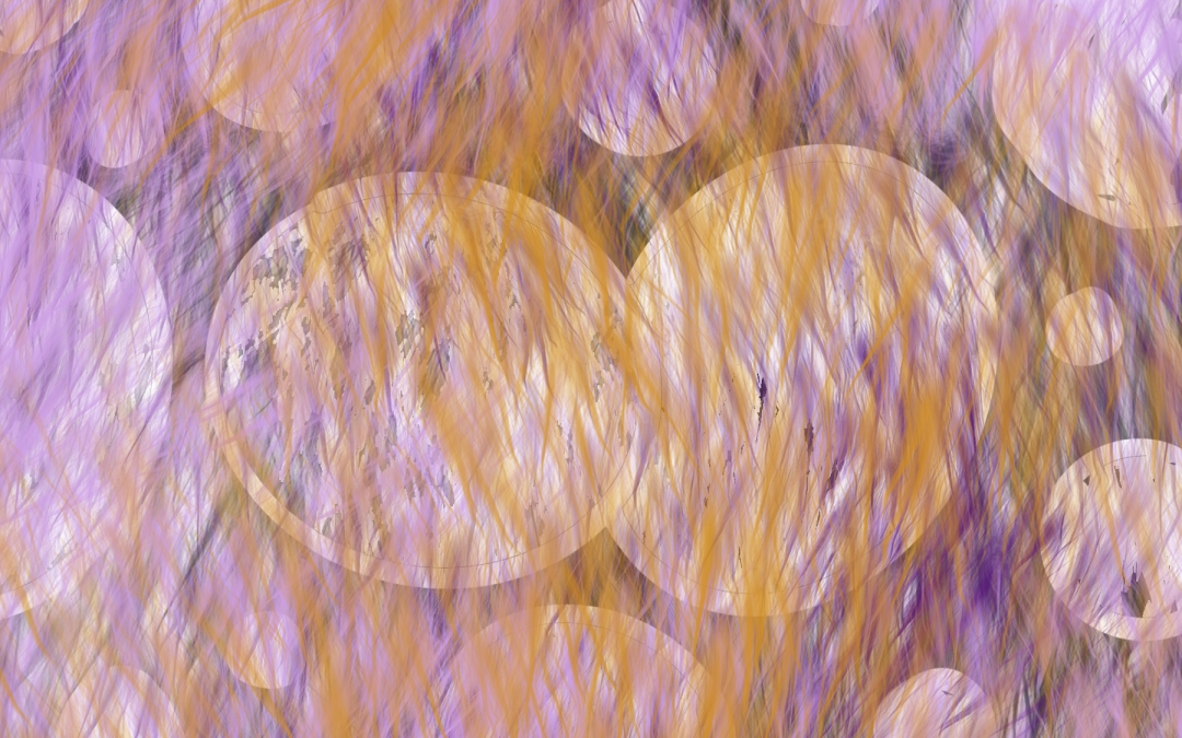 Fur and circle brush art by Sheila Lee Brown.